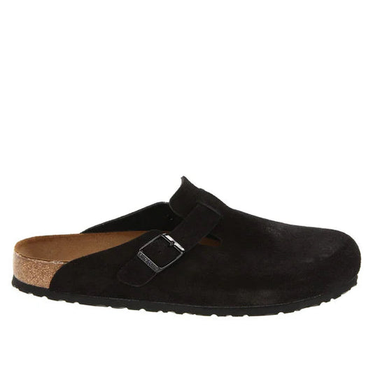 Birkenstock Boston Soft Footbed Suede Black