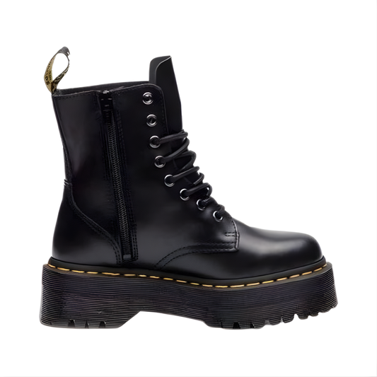 Dr. Martens Jadon Platform Boots Black Smooth Leather