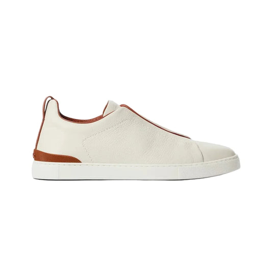 Zegna Triple Stitch leather sneakers WHITE TRIPLE STITCH