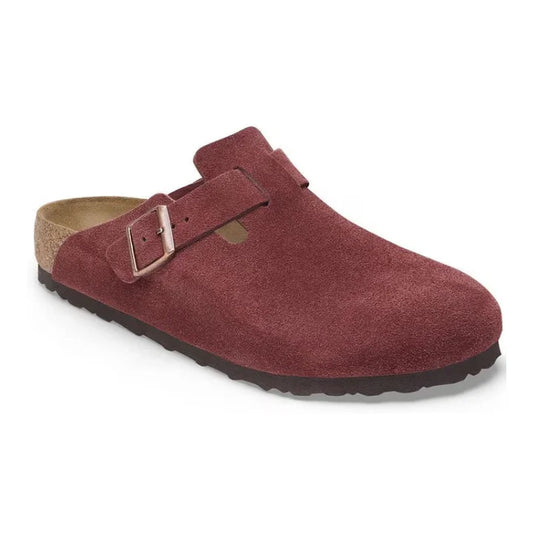 Birkenstock Boston Burgundy – Suede Leather Zinfandel