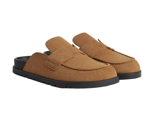 Hermes Go mule brun fumé