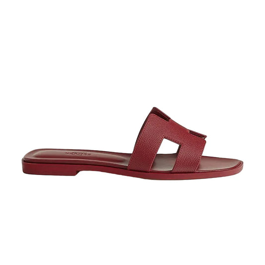 Hermes oran sandals burgundy