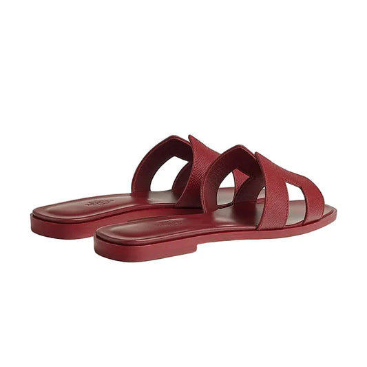 Hermes oran sandals burgundy