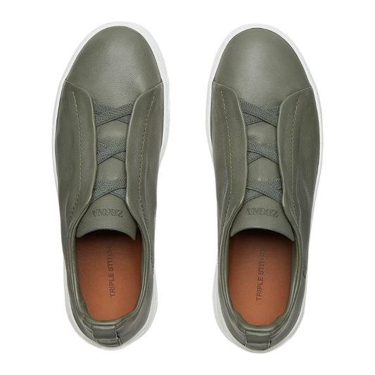 Zegna Triple Stitch Suede Sneakers