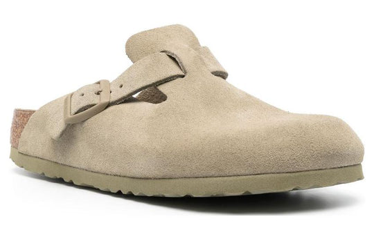 Birkenstock Boston Suede Faded Khaki