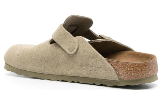 Birkenstock Boston Suede Faded Khaki