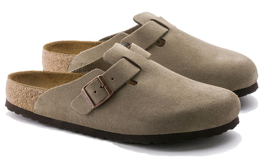 Birkenstock Boston Soft Footbed Suede Taupe