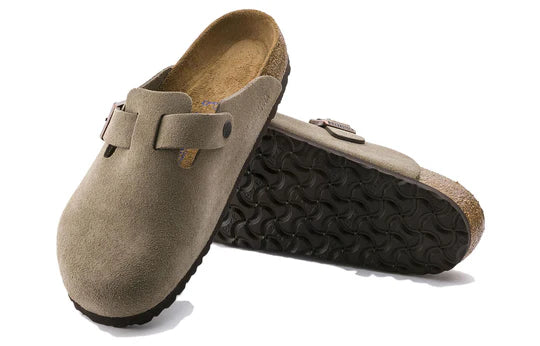 Birkenstock Boston Soft Footbed Suede Taupe