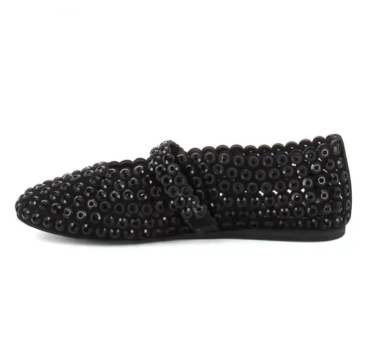 Alaïa Suede Black Ballet Flats