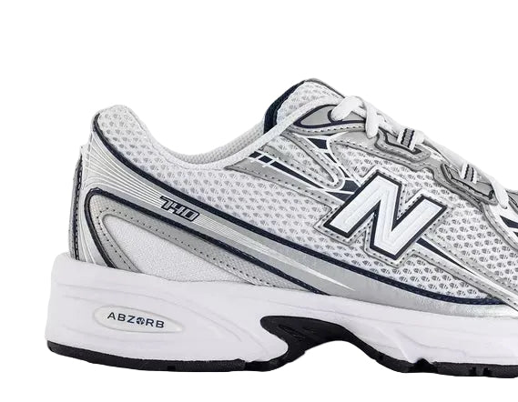 New Balance 740 White Metallic Silver Navy