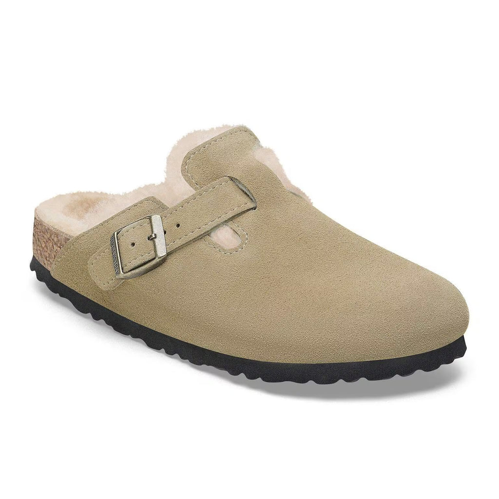 Birkenstock Boston Lammfell Taupe