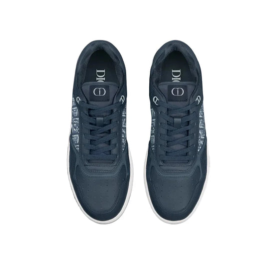 Dior B27 Uptown Low-Top Sneaker – Blue Smooth Calfskin and Blue Dior Oblique Jacquard
