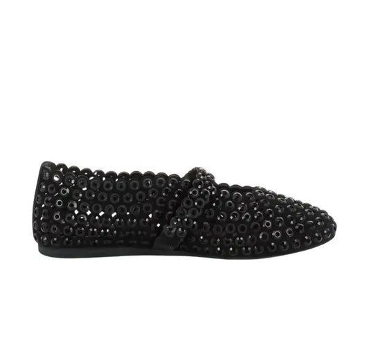 Alaïa Suede Black Ballet Flats