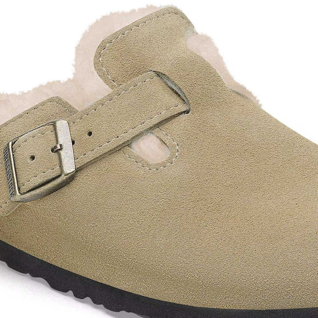 Birkenstock Boston Lammfell Taupe