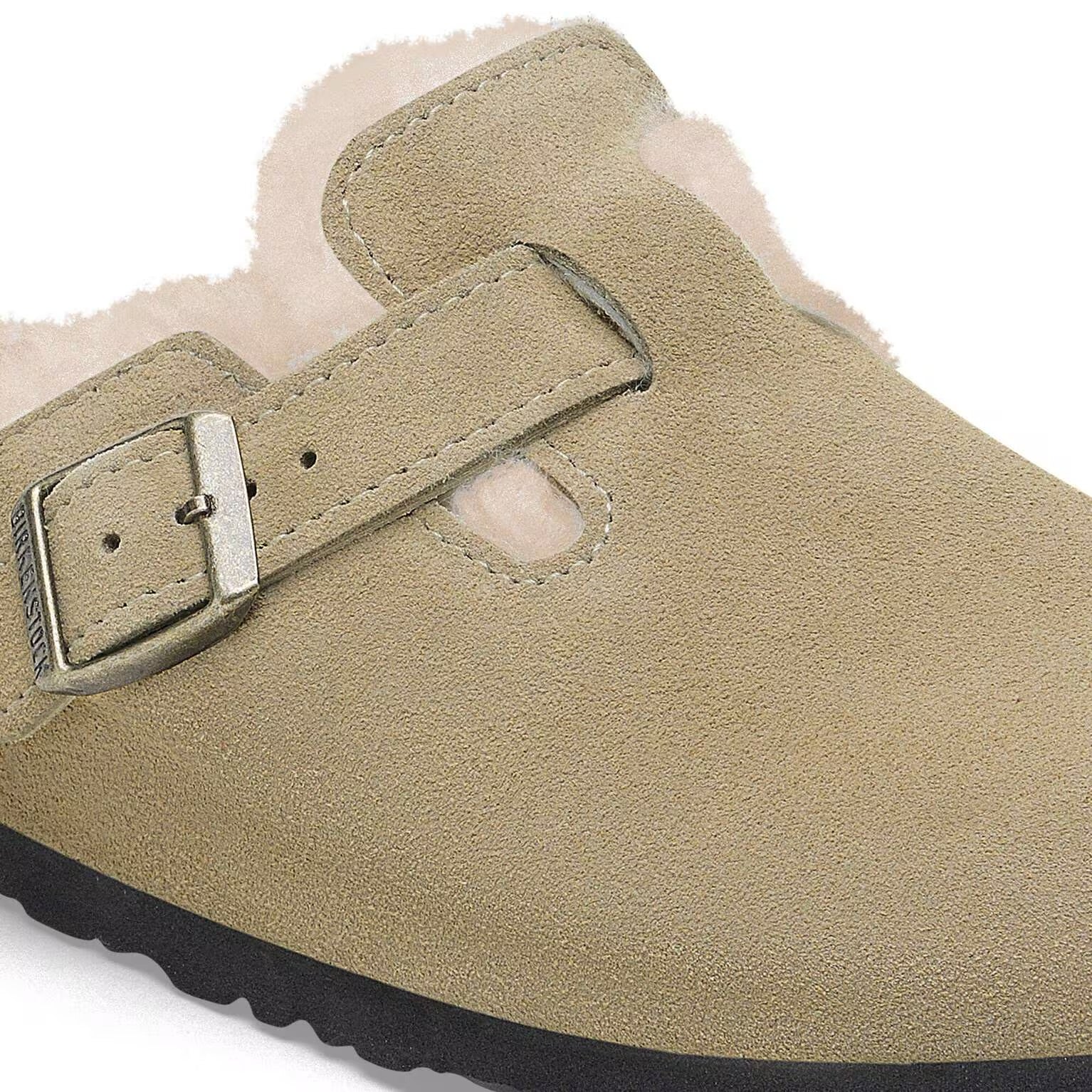Birkenstock Boston Lammfell Taupe