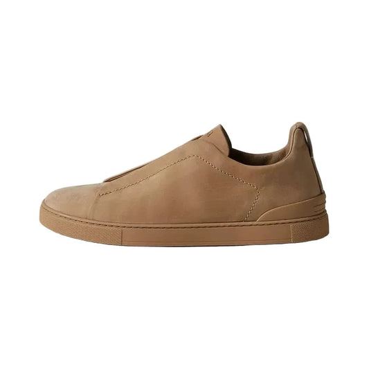Zegna BEIGE TRIPLE STITCH™ SECONDSKIN SNEAKERS