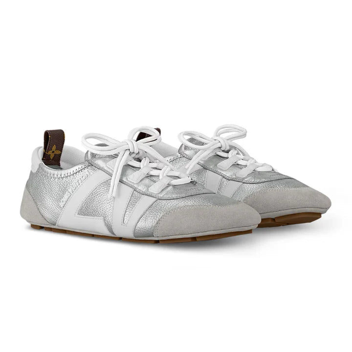 Louis Vuitton LV Sneakerina Metallic grained calf leathe