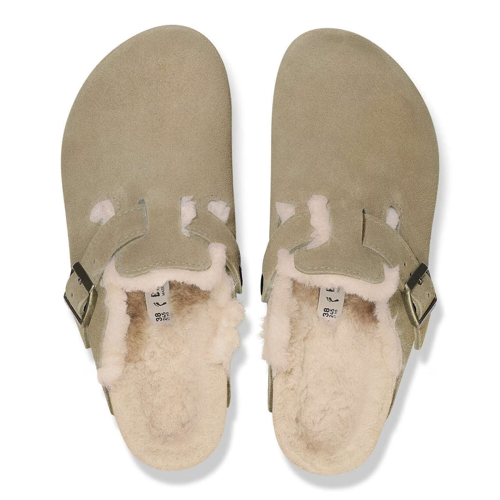 Birkenstock Boston Lammfell Taupe