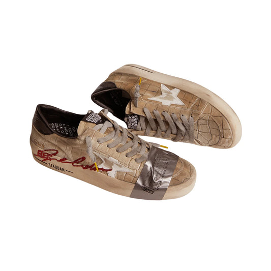 Golden Goose Giày Stardan LAB ‘Beige Silver’