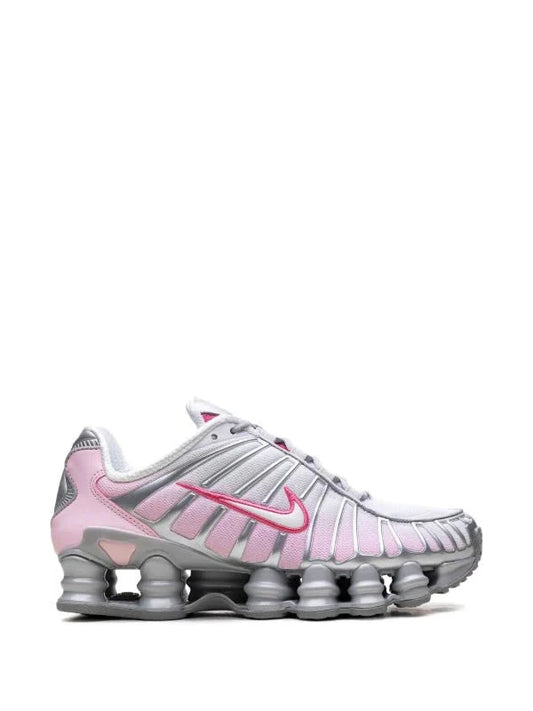 Nike Shox TL sneakers in a Metallic Platinum and Pink Foam