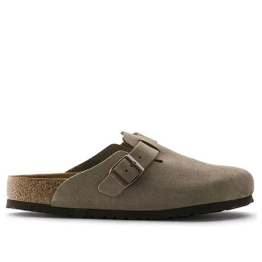 Birkenstock Boston Soft Footbed Suede Taupe