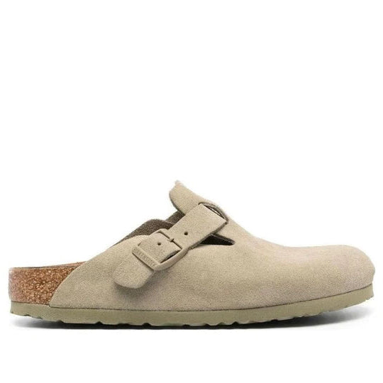 Birkenstock Boston Suede Faded Khaki